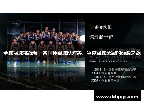 全球篮球挑战赛：各国顶级球队对决，争夺篮球荣耀的巅峰之战